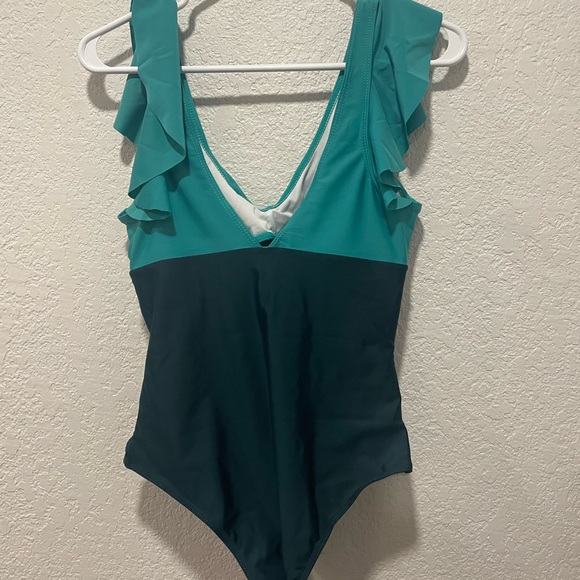 1 Piece Swimsuit Women Tummy Control medium Swimsuit Ruffle - Picture 3 of 5